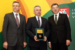 Algirdas Butkevičius (po prawej), Robertas Dargis - Prezes Lithuanian Confederation of Industrialists